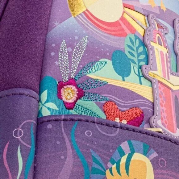 Loungefly Disney The Little‎ Mermaid Ariel Castle Mini Backpack - Picture 3 of 7